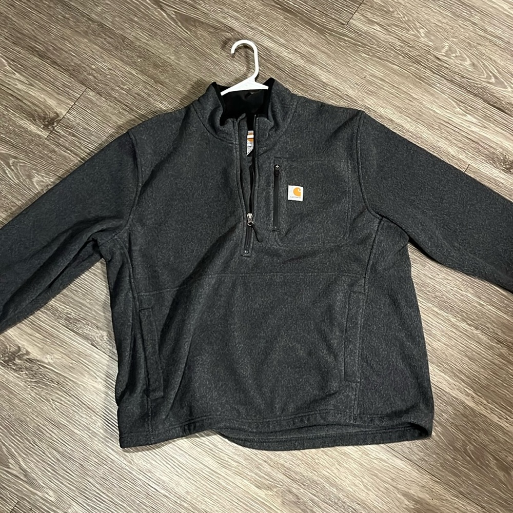 Grey carhartt quart zip jacket